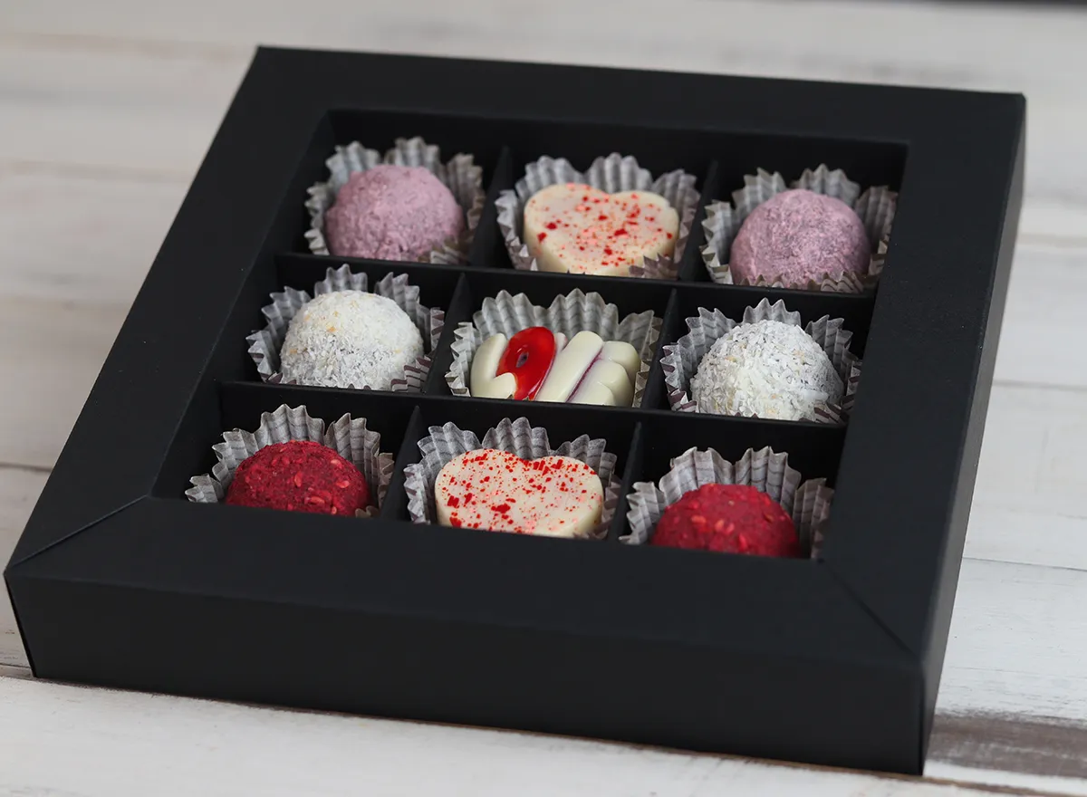 Nine-piece MyChoccy selection in a black box